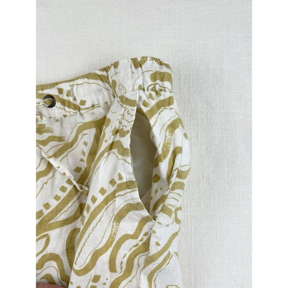 C&C California Womens 100% Linen Shorts Sz‎ M Abstract Print Pull On Vacation - Picture 5 of 8
